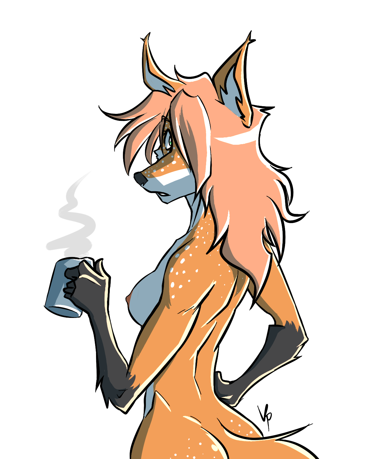 Tyrfing drinking coffee because why not i&rsquo;m really good at drawing people