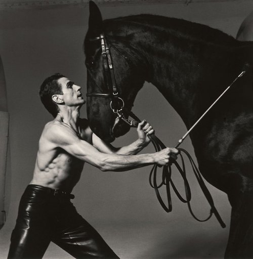 joeinct:Jeremy Irons with Horse, London, Photo by Michel Comte, 1990