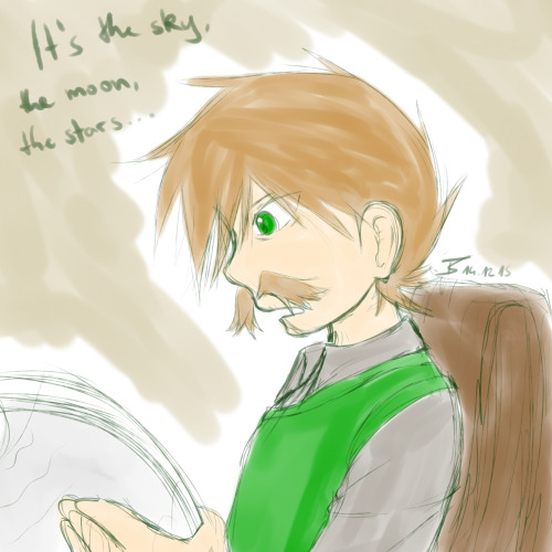 sapph96:“accidentally” drew a grandpa green with mustache