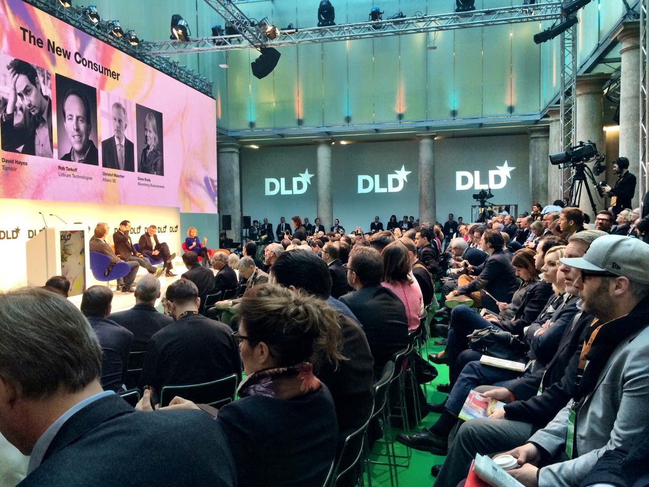 Audience at DLD for “The New Consumer” session.
(And, as a special Easter egg, I’ve caught dch acting out his headshot on the left.)