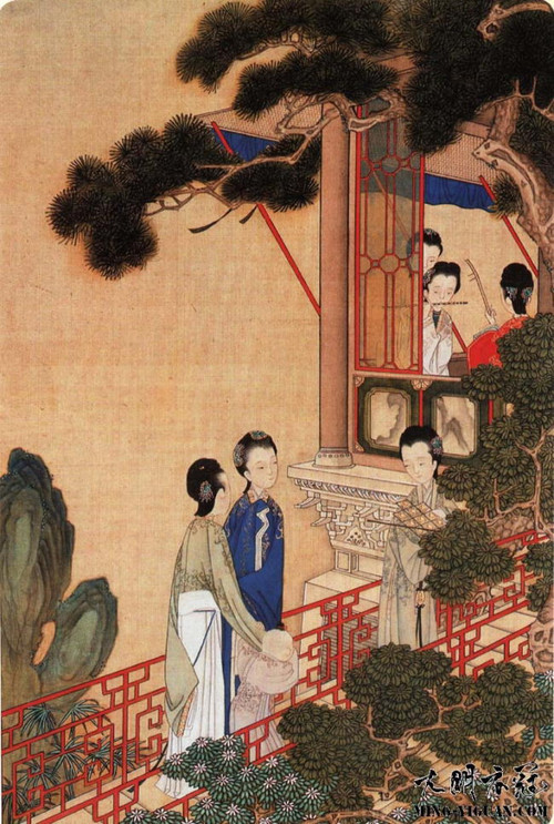 Painting series of Qing court ladies by Jiao Bingzhen (1689-1726)