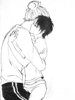 sleazylazy:  Nishinoya is kissing Asahi’s