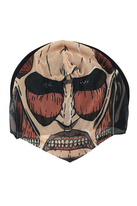 snkmerchandise: News: SnK ACOS Colossal Titan Cosplay Disguise Mask Original Release Date: October 19th, 2017Retail Price: 1,200 Yen ACOS has released previews of their upcoming Colossal Titan fabric mask, perfect for Halloween! 
