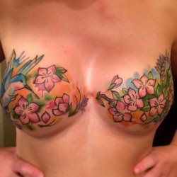systemofadowny:  tattooworkers:  Tattoo by @sophiegibbonstattoo This tattoo covers scars from a double mastectomy  How pretty   Perfectness ^_^
