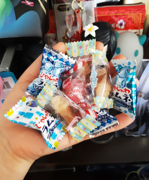I love these ramune and soft-serve ice cream candies; so cute and tasty! Japanese hard candies are t