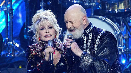 blondebrainpower:  Dolly Parton and Rob Halford