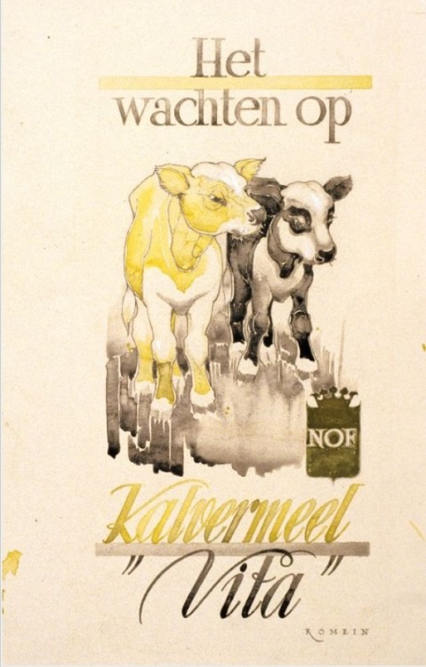 Advertising for Calvé, design drawing by Bernard (Johannes Bernardus) Romein, 1920-1939. Watercolor,