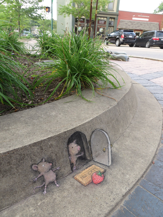 Porn Street Art by David Zinn photos