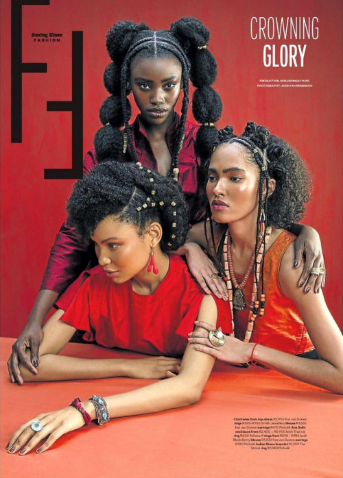 worldwidefashion: ‘CROWNING GLORY’ Anita Jansen, Gladys Brown &amp; Reabetswe Fila R