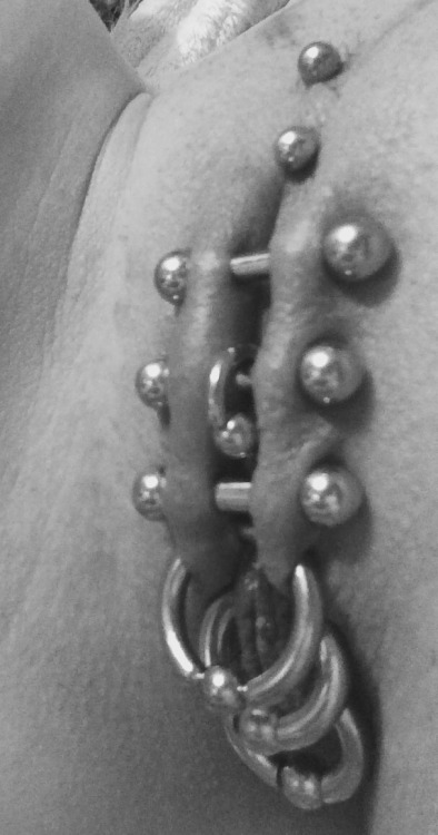 lovefoxhunter1:  keres-nirvana:  Stretched my new piercing to 4mm I will stretch it to 5mm in next couple of days,once this is complete I just need swelling to go down then I can permanently lock my worthless cunt up like its supposed to be! 