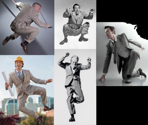 anatoref: Business Wear Action Poses (Various Unknown Sources)