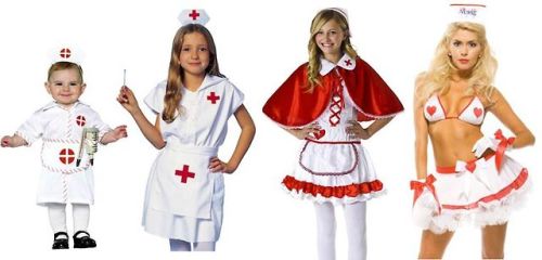 castielsteenwolf: pr1nceshawn: The evolution of Halloween costumes for girls… this is really 
