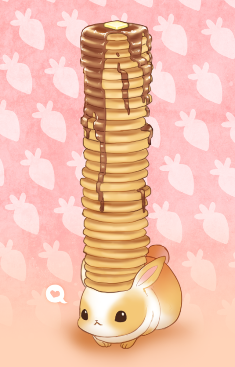 xxsmolangelxx: Bunny & Pancakes!!