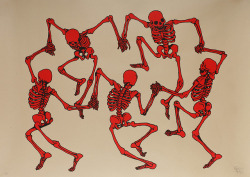 redlipstickresurrected:Unga of Broken Fingaz (Israeli, Haifa, Israel) - Dead Dancers, 2013, Silkscreen Prints