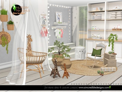 Naturalis Nursery By SIMcredible!designs | Available at TSR. Now you can decorate your entire sims h