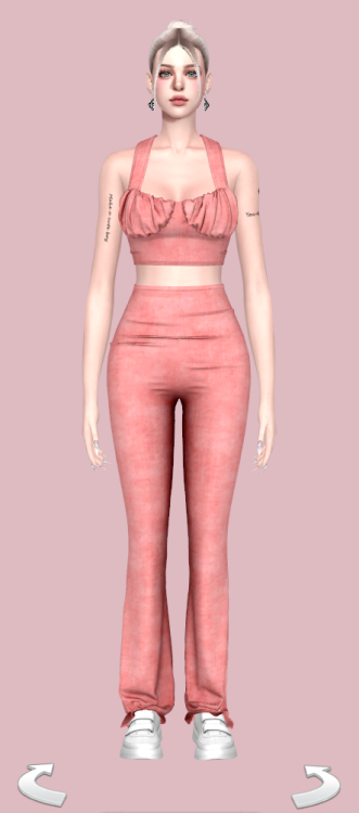  [RIMINGS] Aesthetic Velvet Outfit - FULL BODY- NEW MESH- ALL LODS- NORMAL MAP- 16 SWATCHES- HQ COMP