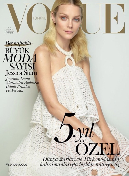 Vogue Turkey Covers March 2015. Fei Fei Sun, Jessica Stam, Allessandra Ambrosio, Jourdan Dunn &amp; 