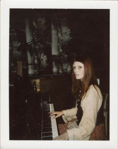 slow-dazzle: Nico on piano, photograph by Andy Warhol