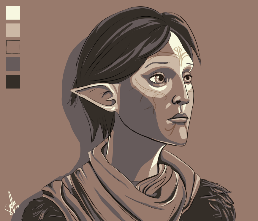 statisticsfag:  Merrill. With a few twists: restricted palette AND hard shading only.