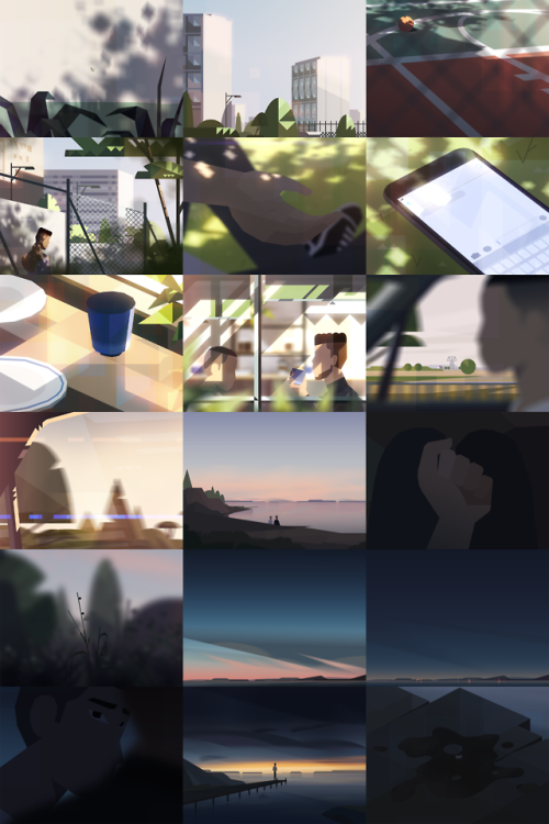 Here is the full colorscript of my graduation film J’attends la nuit (I wait for the night). I also 