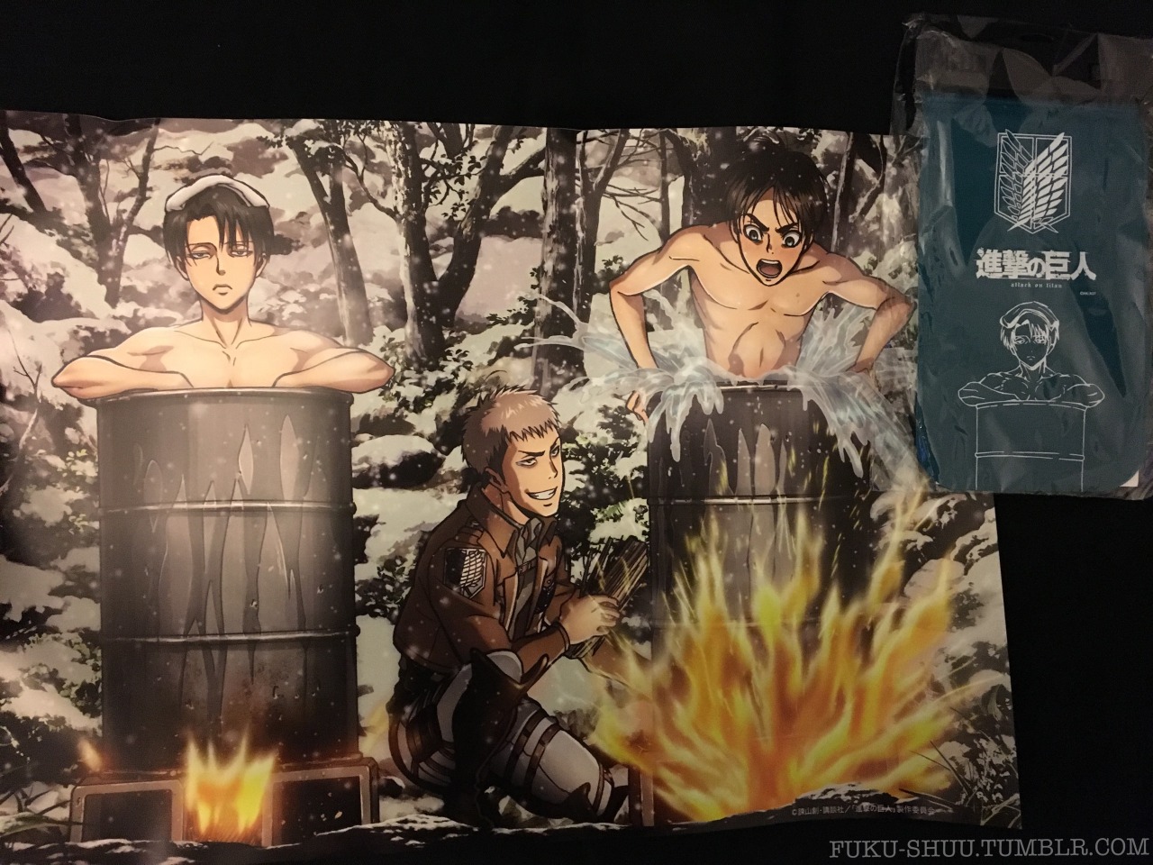 My Shingeki no Kyojin merchandise acquisition for today: the “bathroom merchandise”