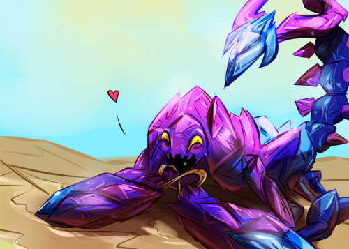 kirrys:Skarner enjoys a soft pretzel.(I have been craving one for weeks and someone asked me to draw