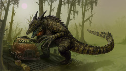 Comrade-Tony:  My Take On A Different Breed Of Deathclaw- One Based On A Crocodile.