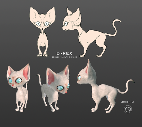 Made a cat and named her D-Rex.