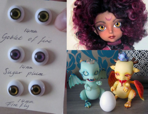 Large SELECTION COLOURS NEW Glass Ø 8mm eyes from Doll Eyes For BJD Doll