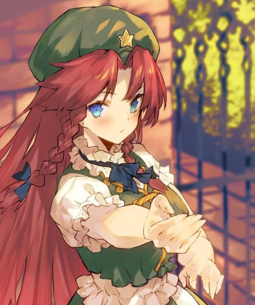 yorozu_kei: &ldquo;久々東方、めーりん描きました t.co/Dr720TydP0&rdquo;