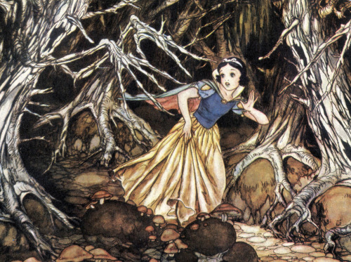 theanimationarchive:Snow White and the Seven Dwarfs concept art by Gustaf Tenggren.