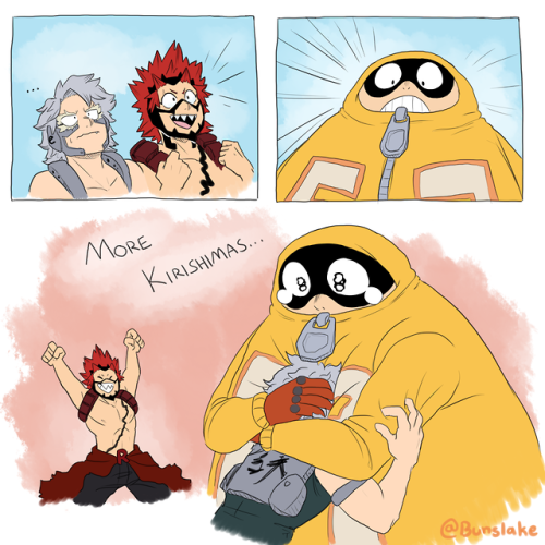 bunslakes-artblog:  I.. I get to have two of them..? There’s two Kirishimas?I guess crusty rot villain got some upgrades or whatever but we all know what was the most important new info in the latest chapter. 
