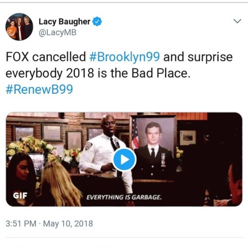 why doesn&rsquo;t fox ever cancel bad shows instead of good ones #renewb99