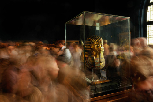 Burial mask of Tutankhamun in the Cairo Museum.