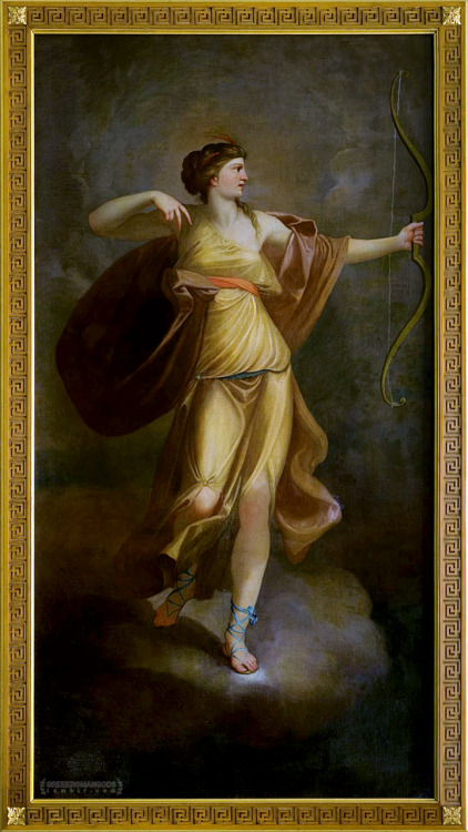 greekromangods: Diana Follower of Heinrich Friedrich Füger Oil on canvas ** Visit my Links page for 