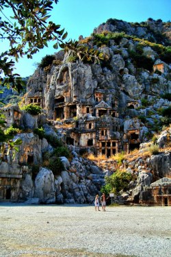 visitheworld:  The lycian rock-cut tombs of Myra / Turkey (by Haluk).