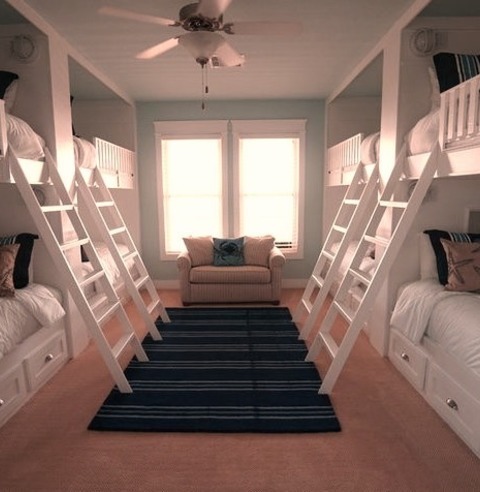 Houston Kids RoomAn Idea For A Sizable Coastal Kids' Room Renovation With Blue Walls And Gender-neutral