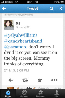 Yelyahwilliams:  Candyheartsband:  Candyheartsbandfans:  Mom Of The Year Award Goes