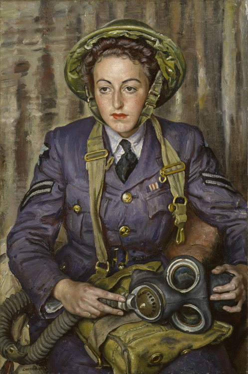 Corporal J. M. Robins, Women’s Auxiliary Air Force by Dame Laura Knight,  1941