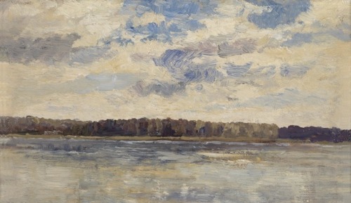 “An der Donau bei Wien” (Austria, 1912), Oil on canvas By Marie Egner