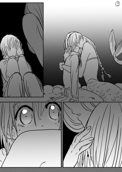 GL short comic &lt;Girl meets mermaid&gt; (2019/03/24)Finally finished this comic series!&nb