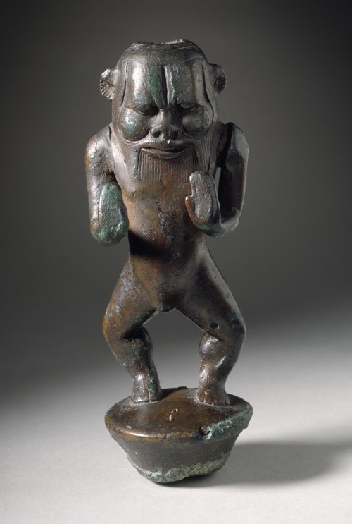 Bronze figurine of the ancient Egyptian dwarf god Bes.  Artist unknown; 25th Dynasty (711-657 BCE). 