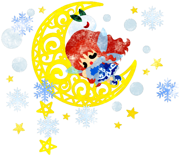 フリーのイラスト素材 冬と女の子の可愛いイラスト 眠る雪の妖精 Free フリー素材のatelier B W 加工 印刷 商用利用可能