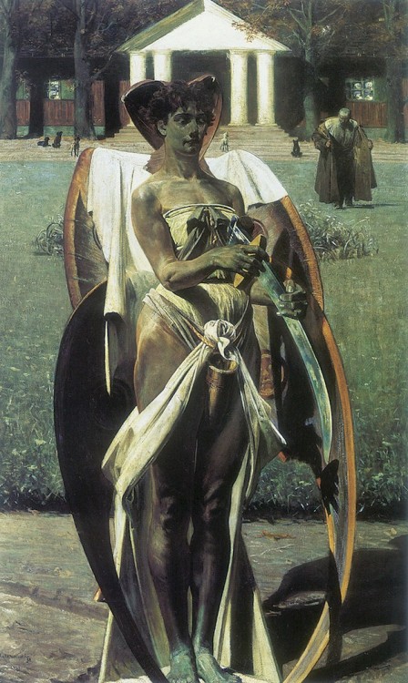 artist-malczewski:Thanatos, 1898, Jacek MalczewskiMedium: oil,canvas
