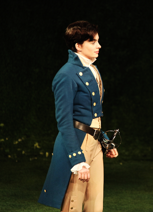 fuckyeahcostumedramas:Anne Hathaway in the stage production of ‘Twelfth Night’ (2009, Delacorte Thea