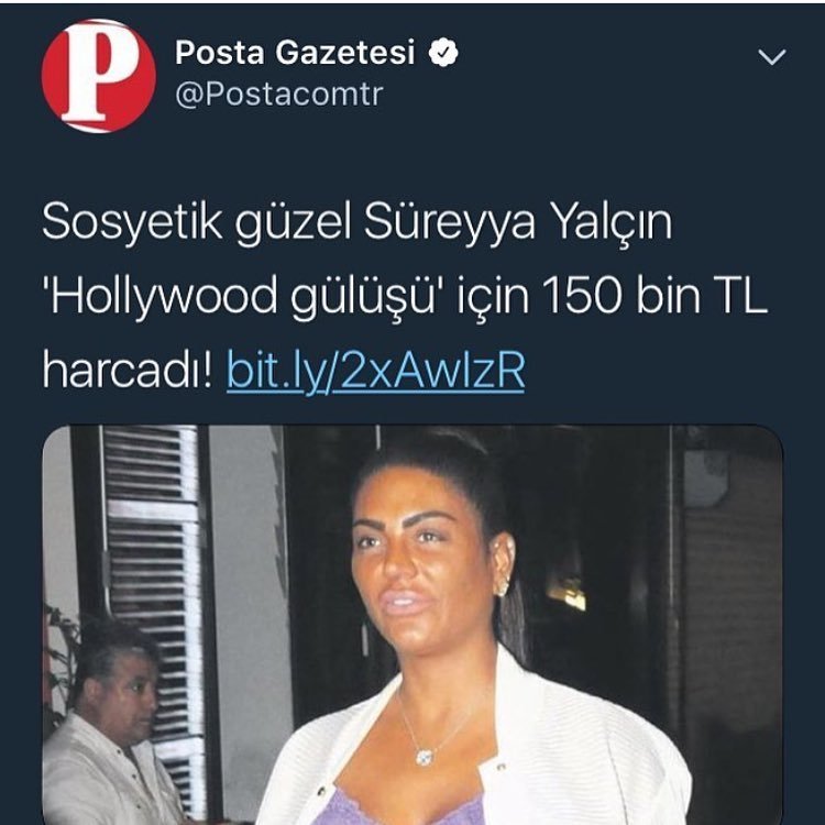 Posta Gazetesi Postacomtr Sosyetik Guzel Sureyya Yalcin Hollywood Gulusu Icin 150 Bin Tl Harcadi Bit Ly 2xawizr Guldum Net Caps Arama Motoru