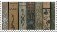 Book spines stamp vintage