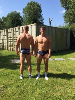 roscoe66:  Tom Brady and Ross Harrison of Sale Sharks 