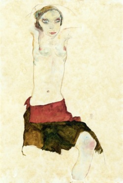 expressionism-art: Semi Nude with Colored