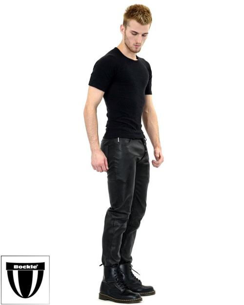 Bockle® New Super Skinny Stretch Lederhose Lederjeans Leather P